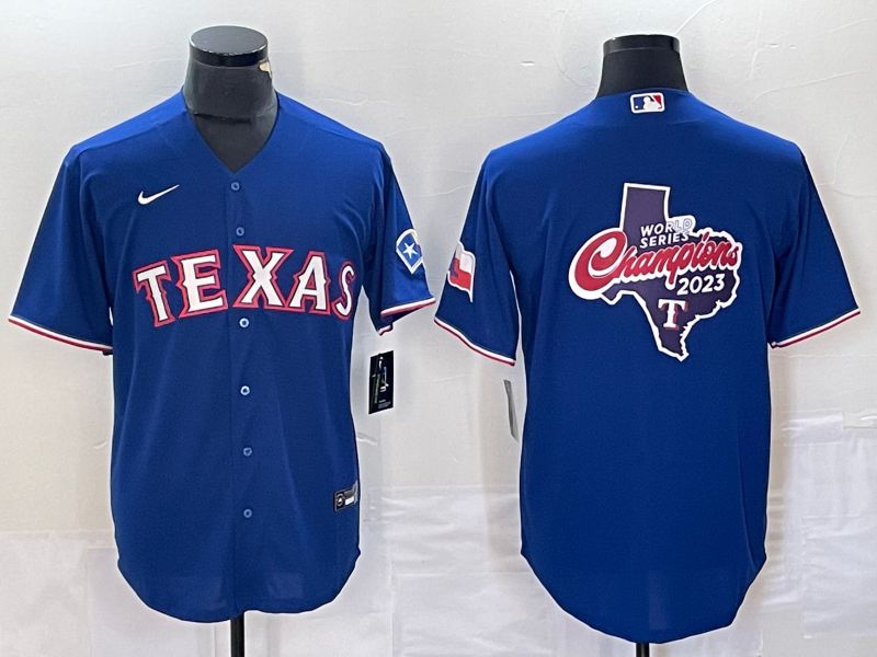 Men Texas Rangers Blank Blue Game Nike 2023 MLB Jersey style 6->youth mlb jersey->Youth Jersey